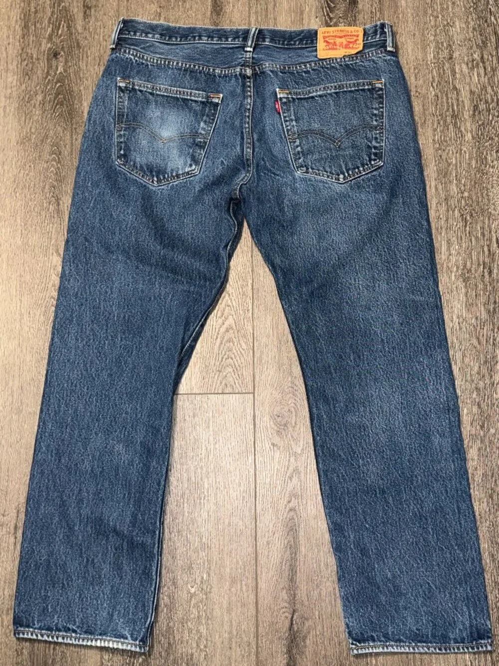 Levis 501XX Jeans Mens 36x30 Blue Denim Straight Leg Button Fly Classic Fit
